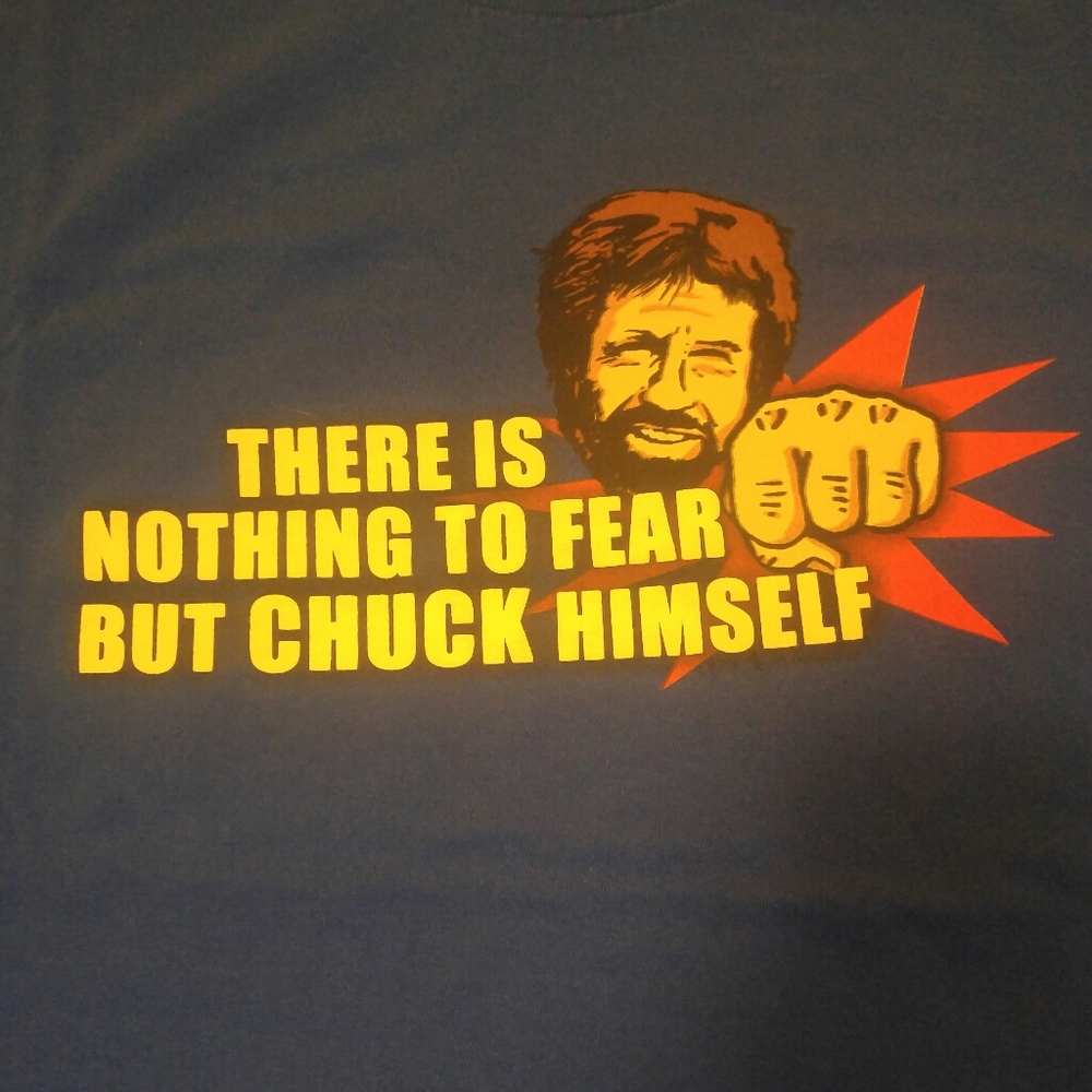 Lg. Blue Tennessee River Chuck Norris T-Shirt